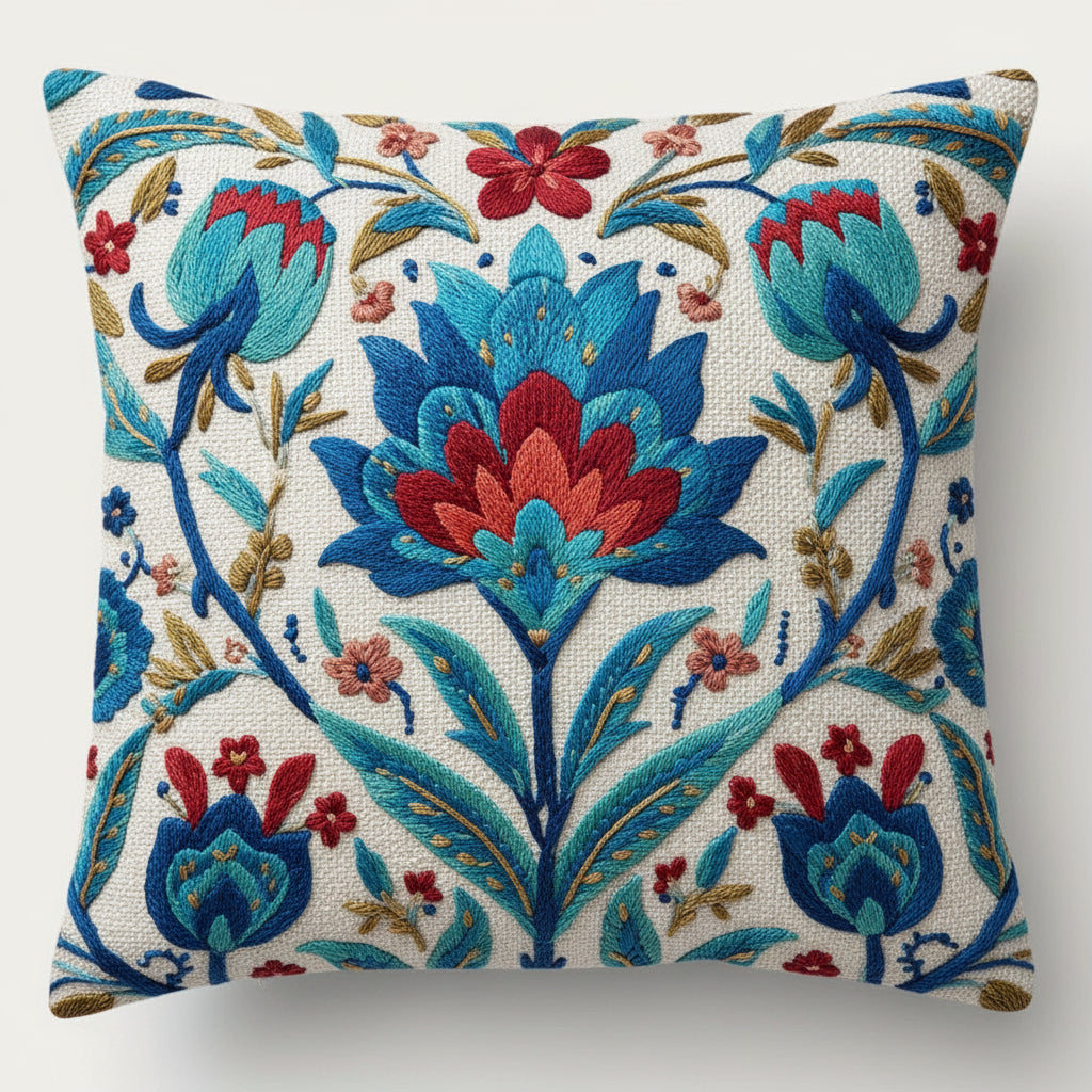 Boho Turkish Floral Pillow Cover