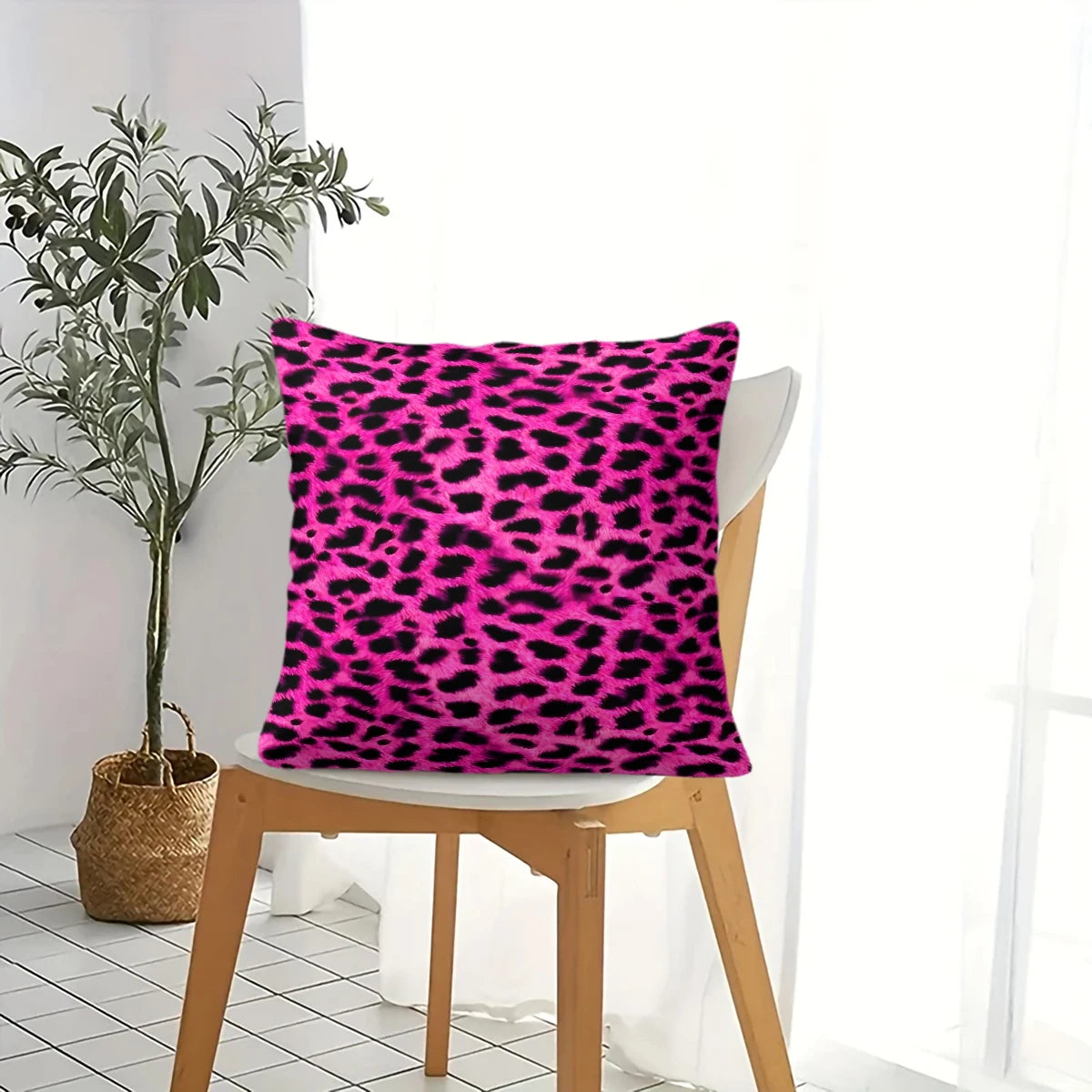 Brown Leopard Print Pillow
