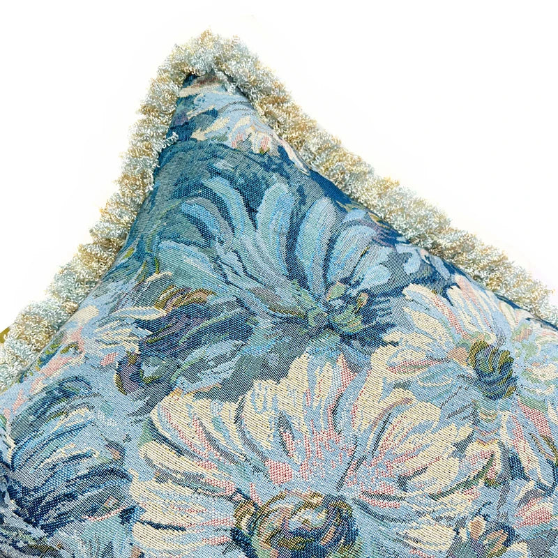 Countryside Floral Fringe Pillow Cover