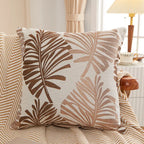 Palm Tree Linen Throw Pillow Cover