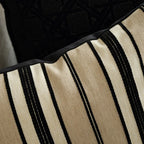 Retro leopard stripe pillow cover in brown and black with geometric animal print design