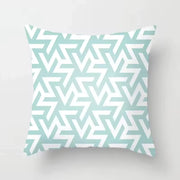 Decorative pillow with a geometric pattern on a light gray background – image 2