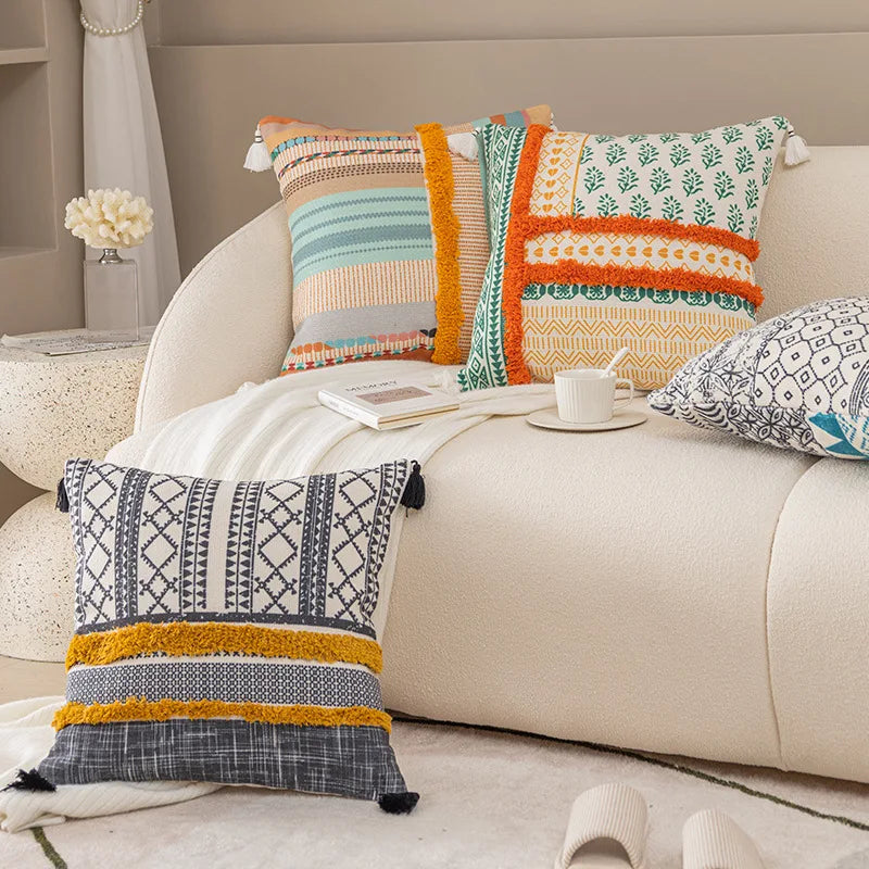 Moroccan Tufted Pillow Cover