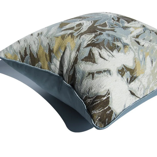 Decorative pillow with floral pattern on a white background