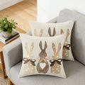 Easter Bunny Floral Pillow Cover