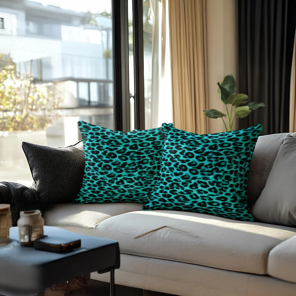 Brown Leopard Print Pillow