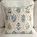 Double-Sided Floral Linen Pillow Cover