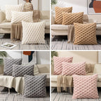 Snowflake Velvet Solid Pillow Cover