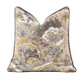 Decorative pillow with floral pattern on a white background