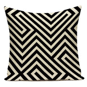 Black White Geometric Cushion Cover - Pillow Bay – image 1
