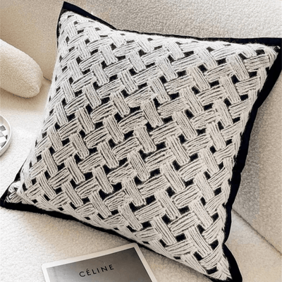 Black White Grid Pillow Cover - Pillow Bay