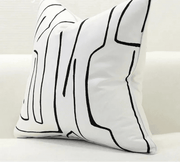 Black White Nordic Linen Pillow Cover - Pillow Bay – image 4