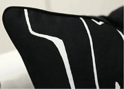 Black White Nordic Linen Pillow Cover - Pillow Bay – image 6