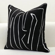 Black White Nordic Linen Pillow Cover - Pillow Bay – image 8