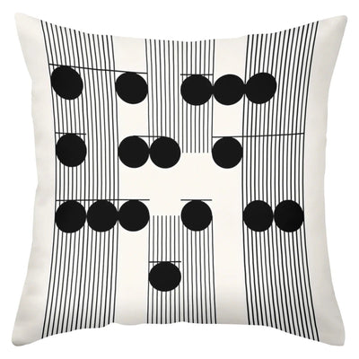 Black White Pattern Decorative Pillow Cover - Pillow Bay – alternate view