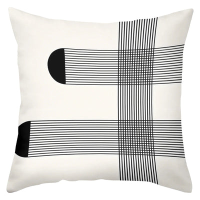 Black White Pattern Decorative Pillow Cover - Pillow Bay