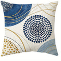 Blue Gold Leaf Decorative Pillow Cover - Pillow Bay