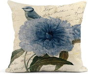 Blue Hydrangea Floral Linen Pillow Cover - Pillow Bay – image 3