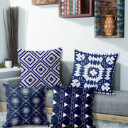 Blue White Pattern 4 Pillow Covers - Pillow Bay – image 2