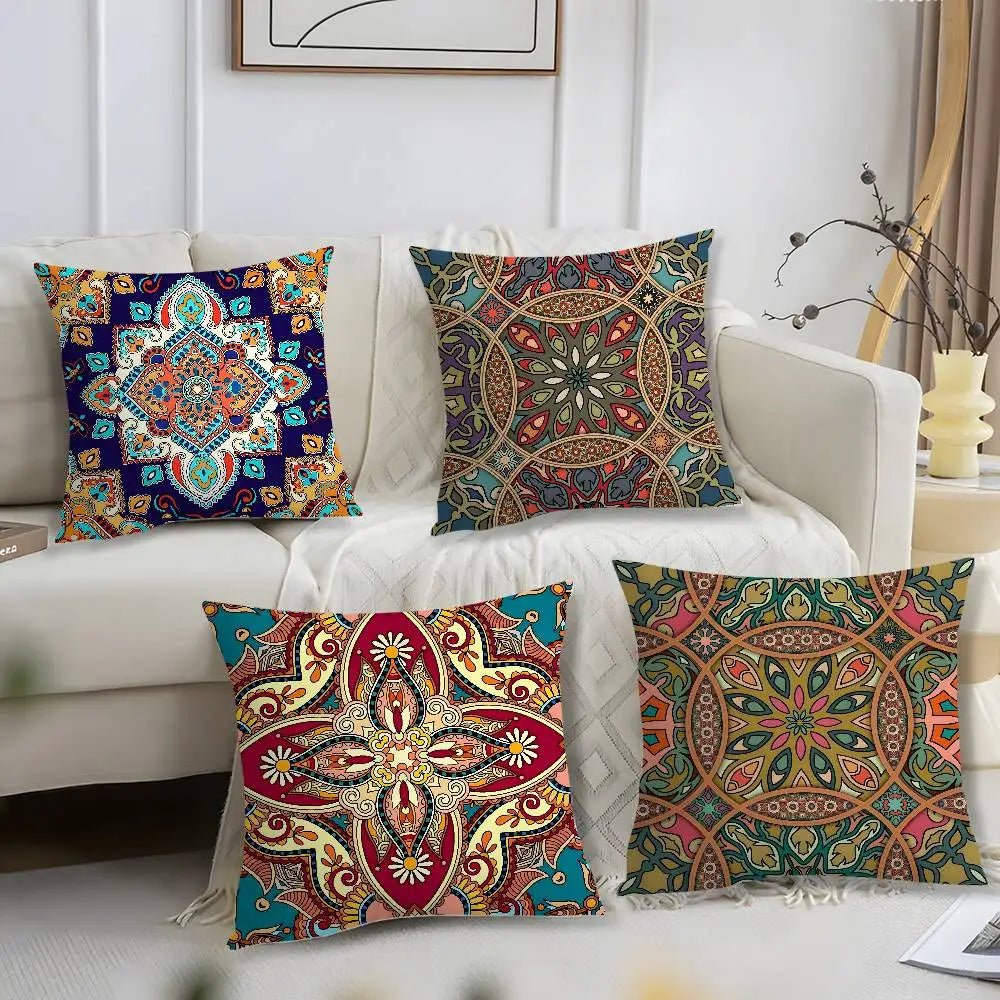 Bohemian Ethnic Plush Pillow Cover - Pillow Bay