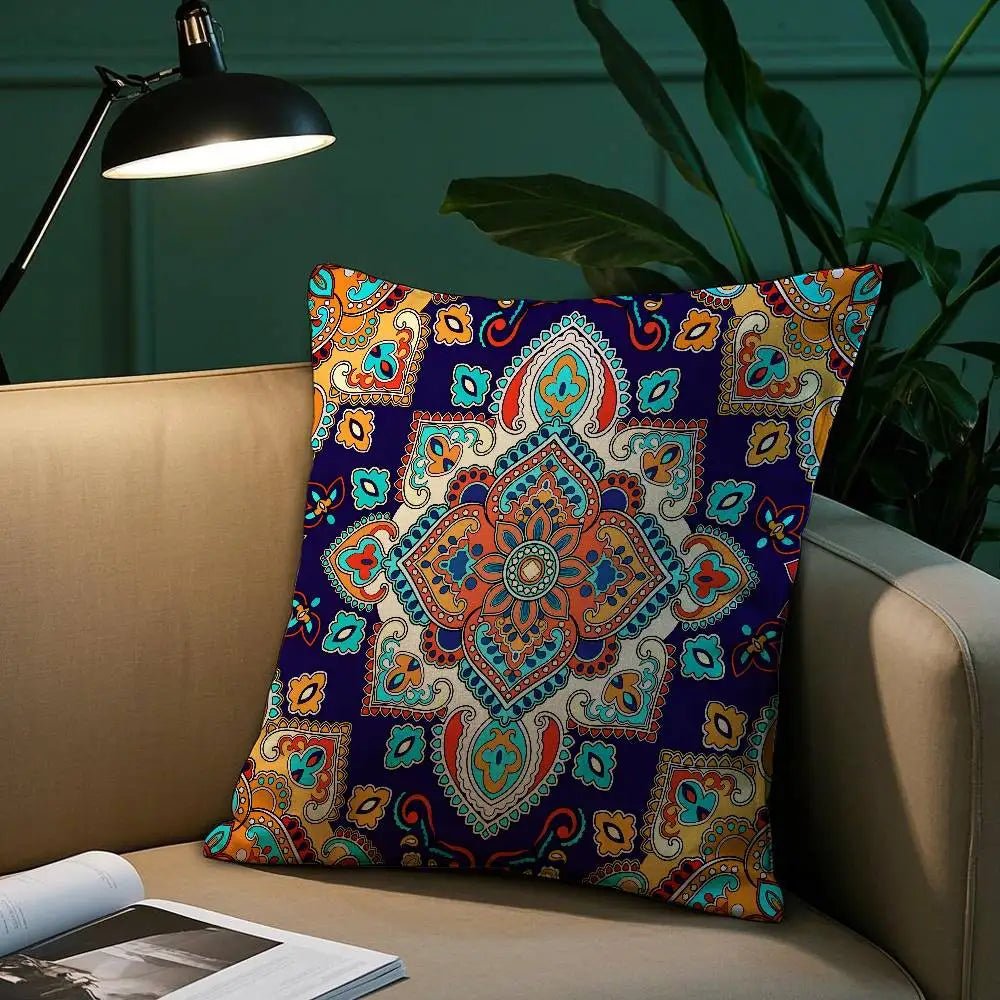 Bohemian Ethnic Plush Pillow Cover - Pillow Bay