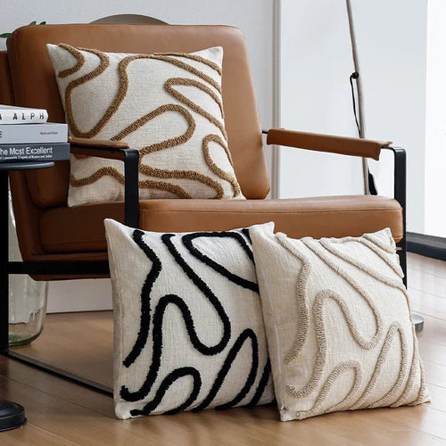 Boho Chenille Geometric Pillow Cover - Pillow Bay