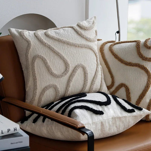 Boho Chenille Geometric Pillow Cover - Pillow Bay