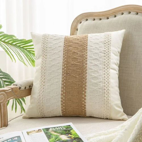 Boho Linen Textured Pillow Cover - Pillow Bay