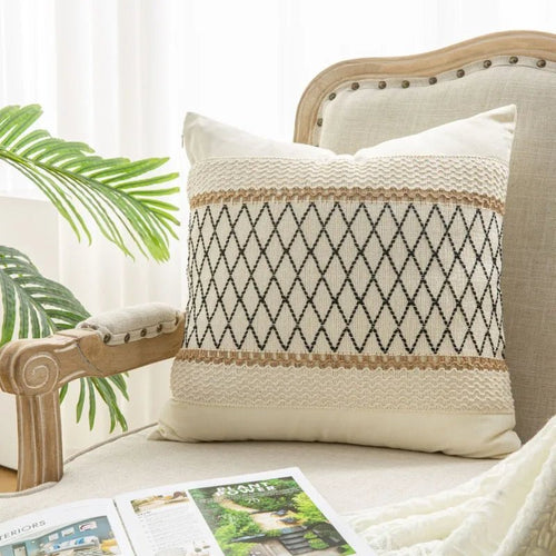 Boho Linen Textured Pillow Cover - Pillow Bay