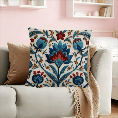 Boho Turkish Floral Pillow Cover - Pillow Bay – alternate view