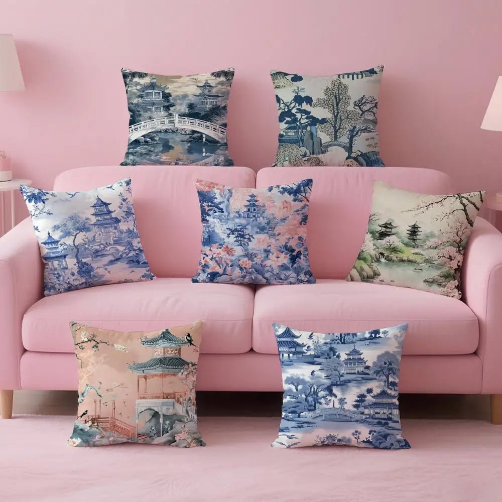 Chinese Painting Cushion Cover Pillow - Pillow Bay