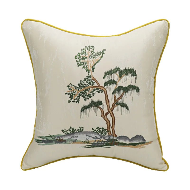 Chinoiserie Brocade Luxury Pillow Cover - Pillow Bay