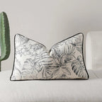 Chinoiserie Grey Floral Pillow Cover - Pillow Bay
