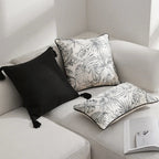 Chinoiserie Grey Floral Pillow Cover - Pillow Bay