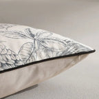 Chinoiserie Grey Floral Pillow Cover - Pillow Bay