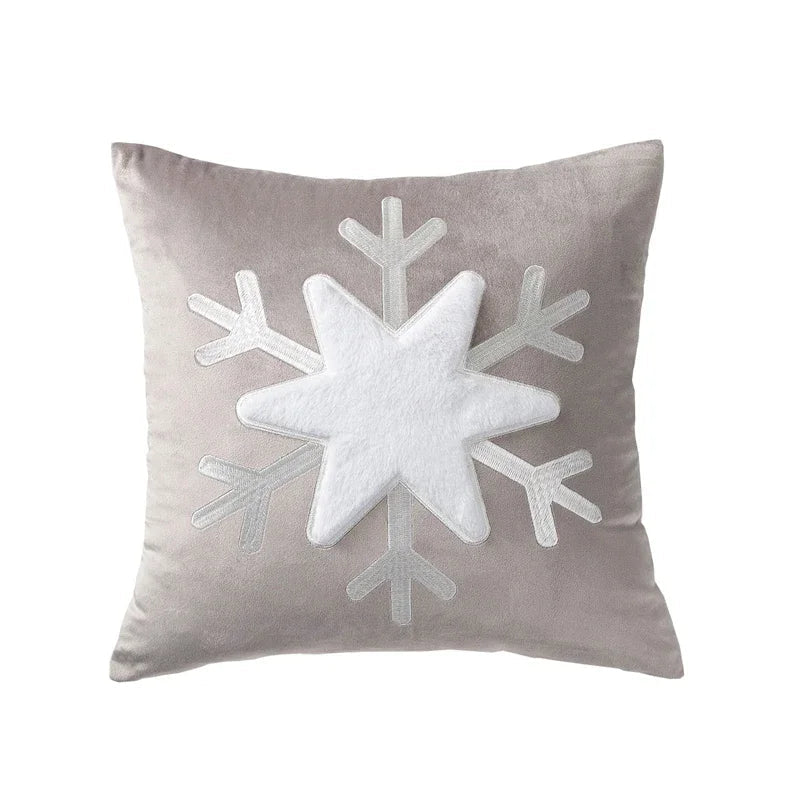 Christmas Snowflake Velvet Pillow Cover - Pillow Bay