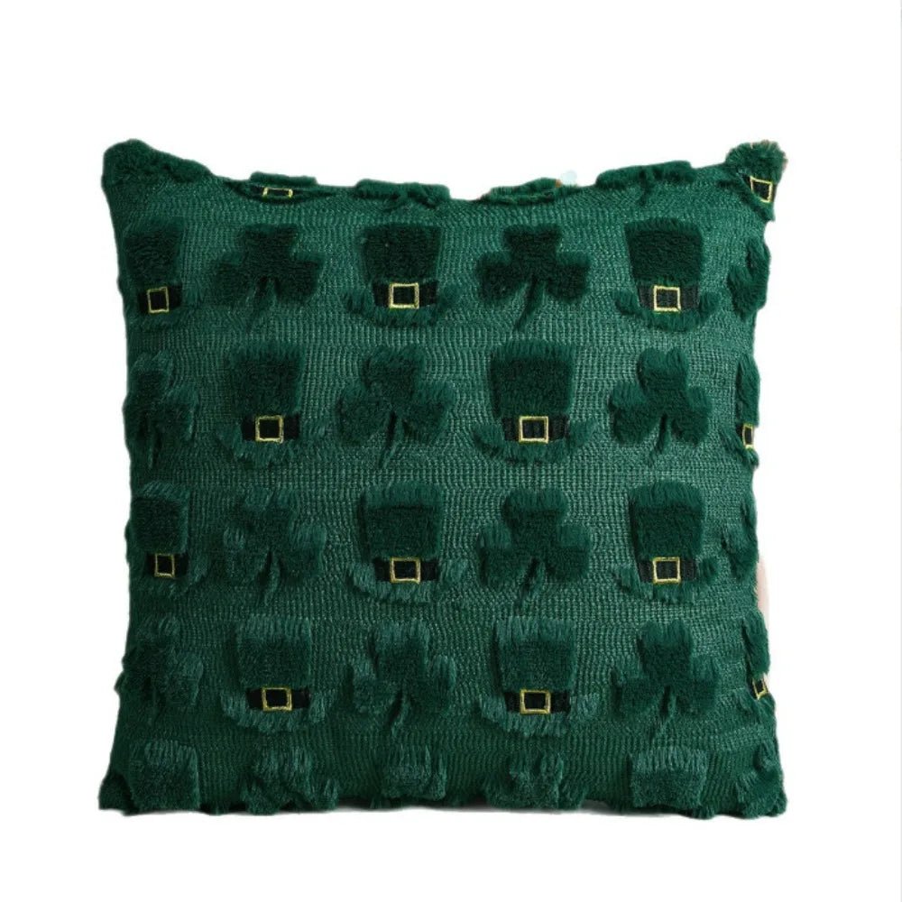 Clover Shamrock Pillow Cover Green - Pillow Bay