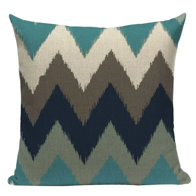 Custom Colorful Geometric Printed Accent Throw Pillow Cover - Pillow Bay – alternate view