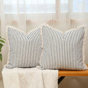 Fringe Striped Cotton Pillow Cover - Pillow Bay – image 7