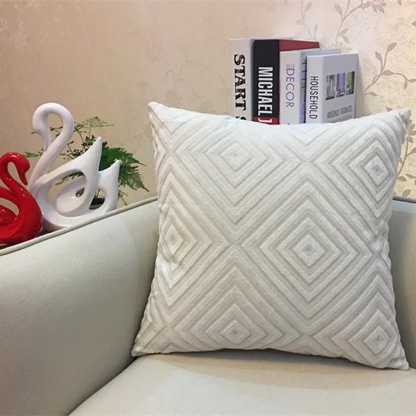 Geometric Chenille Pillow Cover - Pillow Bay