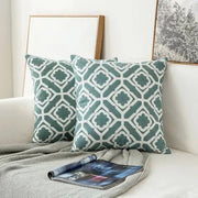 Geometric Floral Embroidered Pillow Cover - Pillow Bay – image 8