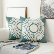 Geometric Floral Embroidered Pillow Cover - Pillow Bay – image 6