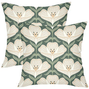 Green Floral Back Cushion Pillow Cover - Pillow Bay – image 5