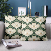 Green Floral Back Cushion Pillow Cover - Pillow Bay – image 4