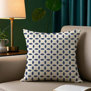 Ink Blue Geometric Plush Pillow Cover - Pillow Bay – image 1