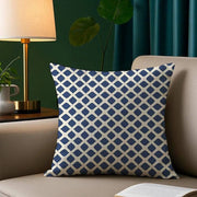 Ink Blue Geometric Plush Pillow Cover - Pillow Bay – image 5