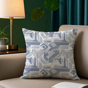 Ink Blue Geometric Plush Pillow Cover - Pillow Bay – image 7
