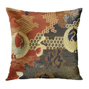 Japanese Crane Linen Pillow Cover - Pillow Bay – image 3