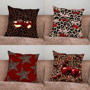 Leopard Cherry Star Pillow Cover - Pillow Bay – image 9