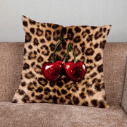 Leopard Cherry Star Pillow Cover - Pillow Bay – image 3